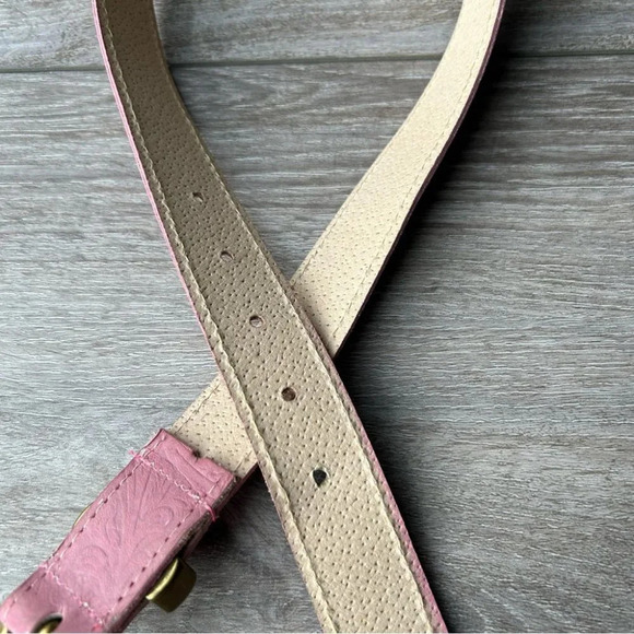 Willow Ridge Pink Suede Embossed Genuine Leather Belt main image 11